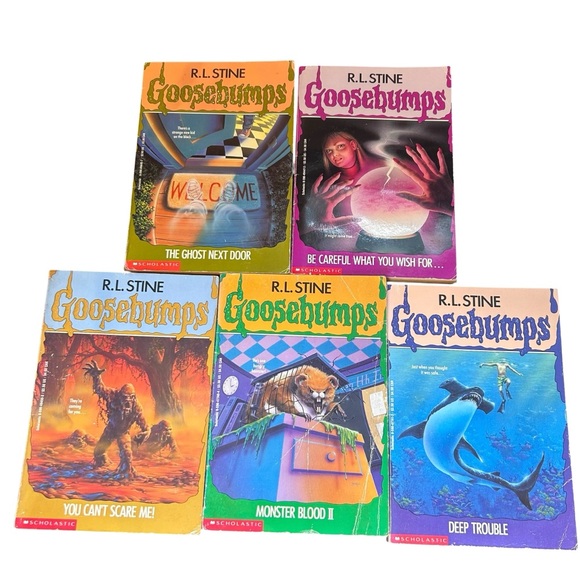 Goosebumps Lot Books #10 #12 #15 #18 & #19 R.L. Stine Horror Series 1st Editions - Picture 1 of 16